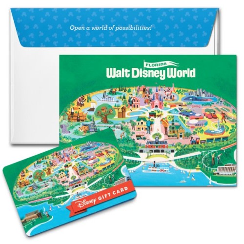Walt Disney World Retro Map Disney Gift Card | Disney Store