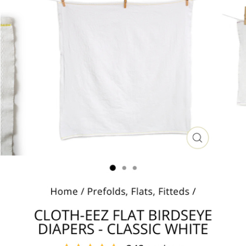 Cloth-eez Flat Birdseye Diapers