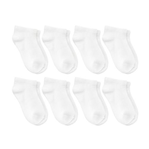 Baby 8pk Low Cut Socks - Dealworthy™ White 12-24M: Knit, Banded Cuff, Lightweight Fabric
