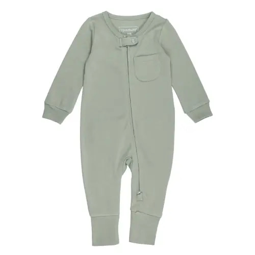 Seafoam | Organic Zipper Romper 9-12m
