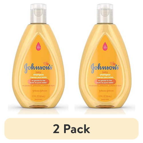 (2 pack) Johnson's Baby Shampoo with Gentle Tear Free Formula, Travel Size, 1.7 Fl Oz