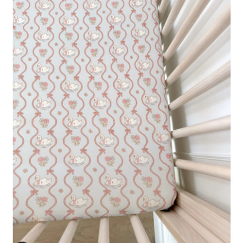 Blue Swan Crib Sheet – In My Jammers