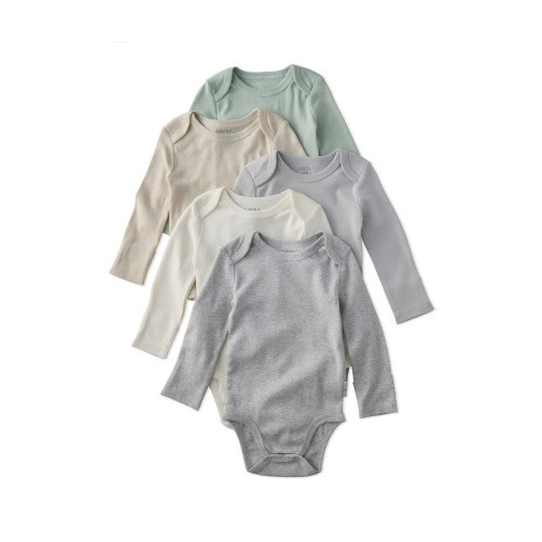 Butterblue Blake Set of 5 Organic Cotton Bodysuits, 0-3M