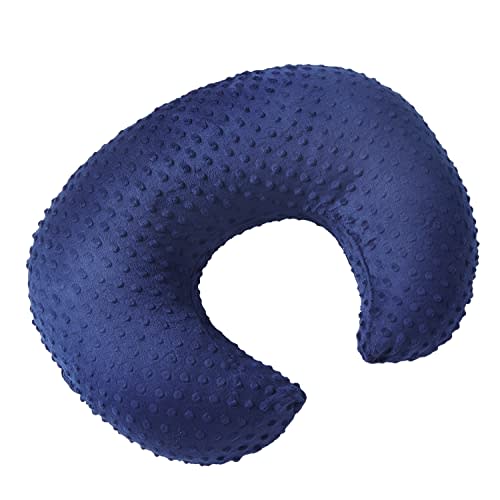 DONOMILO Dots Nursing Pillow Cover, Case Plush Breathable Breastfeeding Pillow Slipcover Fits Nursing Pillow, Super Soft Snug Positioners for Baby Boy Baby Girl (Estate Blue)