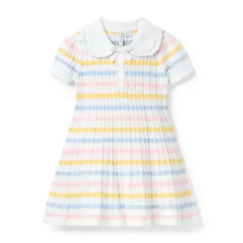 Girl White Stripe Striped Sweater Dress by Janie and Jack