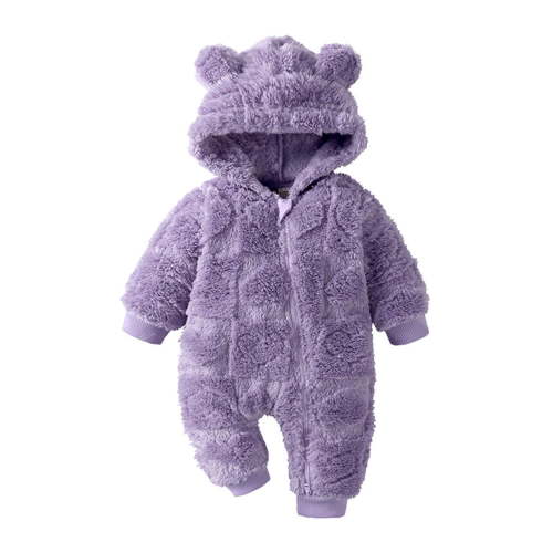 cfhntfmh Baby Fleece Jumpsuits Infant Girls Boys Snowsuit Newborn Comfy Long Sleeve Zipped Hooded Romper Winter Warm Coat - Walmart.ca