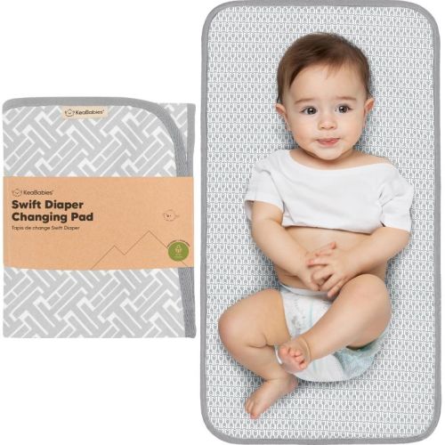 KeaBabies Swift Portable Diaper Changing Pad, Portable Waterproof Diaper Changing Pad for Baby, Travel Changing Pad for Diaper Bag
