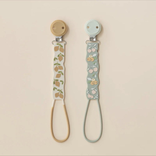 Beadless Silicone Pacifier Clip Set (2-Pack)