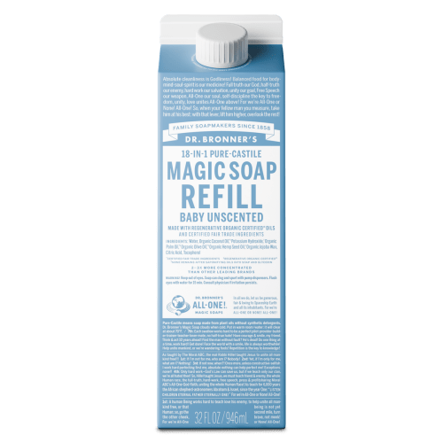 Buy Unscented Castile Baby Soap Refill Cartons - Reduce Plastic – Dr. Bronner's