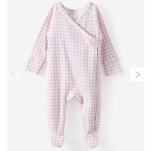 Organic Pointelle Cross Over Zip All In One