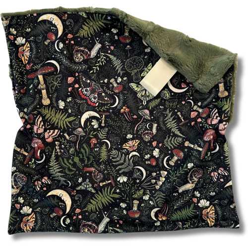 Witchy Forest Minky Lovey Blanket: Woodland Nursery Decor