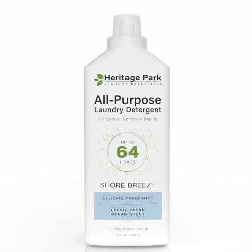 Heritage Park Luxury Laundry Detergent | Dermatologist Tested Plant based Natural & Enzyme Laundry Detergent | Sensitive Skin Friendly - Shore Breeze (32 fl oz)