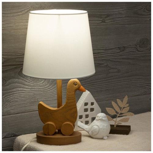 Wood Look Duck Accent Lamp