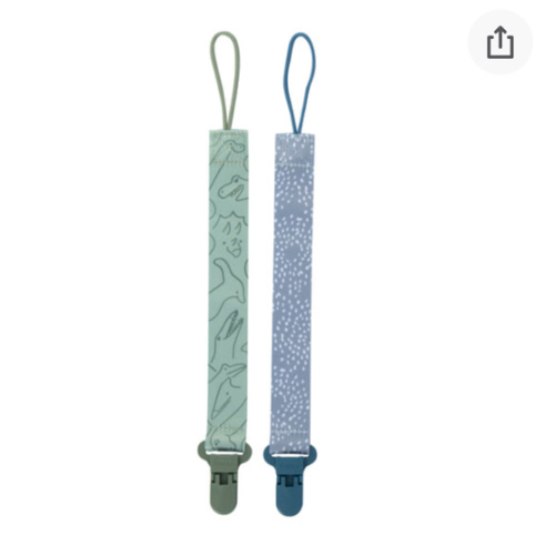 Cloth Pacifier Clip (2 Pack)