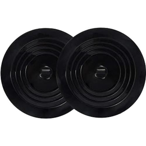 V-TOP Tub Stopper 2 Pack, 6 inches Large Silicone Drain Plug Hair Stopper Flat Suction Cover for Kitchen, Bathroom and Laundry