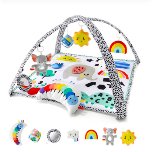 Montessori Elephant Baby Play Gym & 7-in-1 Play Mat