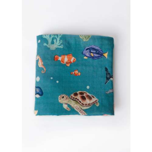 Fish are Friends Baby Swaddle Blanket – Little Crowns & Capes