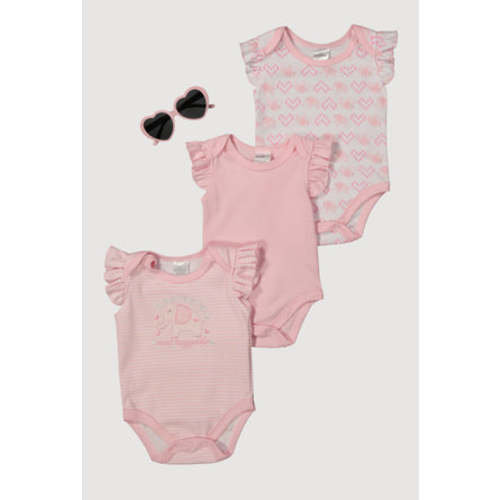 Baby Girls 0-9M Adorable and Huggable Graphic Bodysuits with Sunglasses