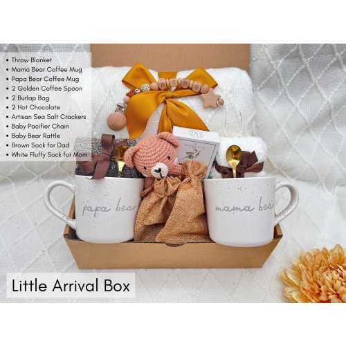 New Parents Gift Box, Deluxe New Mom & Baby Basket for Women After Birth