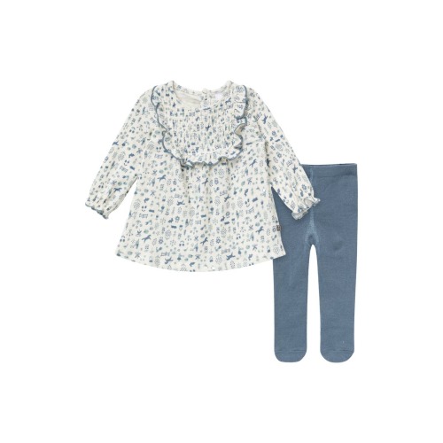 Ruffle Dress and Tights Set