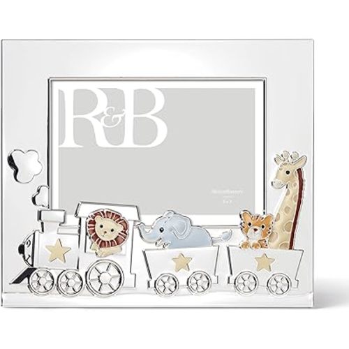 Reed And Barton 897383 Animal Train Silverplate 5x7 Frame