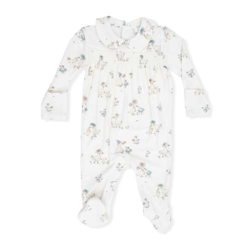 Flower Ducklings - Smocked Peter Pan Snap Footie
