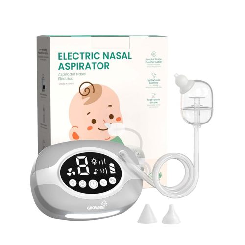 GROWNSY Electric Nose Suction for Baby, Hospital-Grade Nasal Aspirator with Night Light,Soothing Lullabies, Baby Nose Sucker with 9 Adjustable Suction Levels
