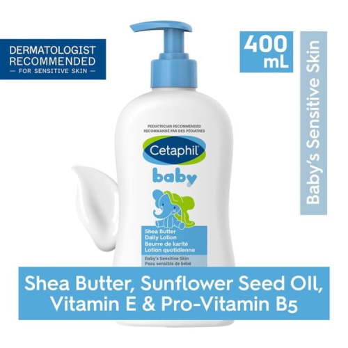 Cetaphil Baby Shea Butter Daily Lotion | 24hr Hydration | Paraben, Colourant and Mineral Oil Free | 400ml Pump, Pediatricians Tested - Walmart.ca