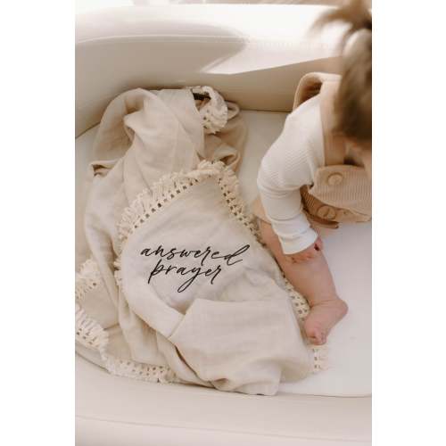 Answered Prayer Tassel Swaddle Blanket – OUR HOUSE ABOVE