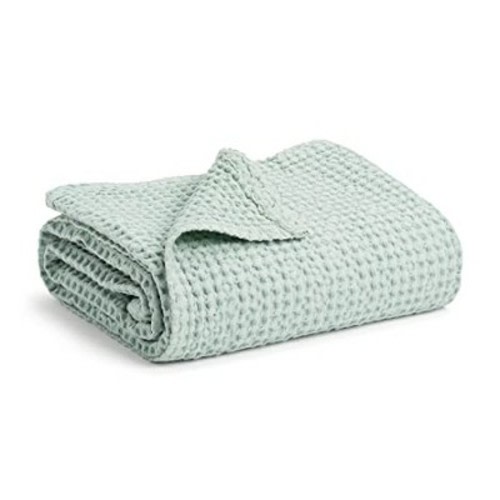 Simka Rose Waffle Baby Blanket, Color: Sage