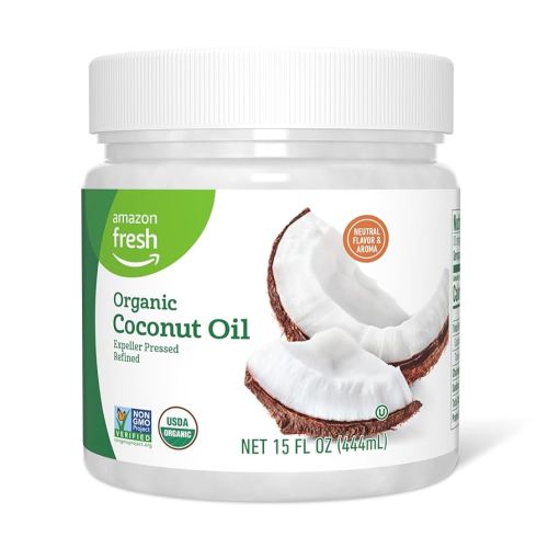 Amazon Grocery, Organic Refined Coconut Oil, 15 Fl Oz (Previously Amazon Fresh, Packaging May Vary)