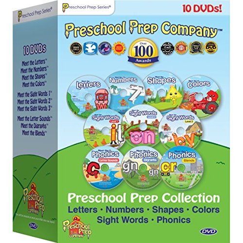 Preschool Prep Series Collection - 10 DVD Boxed Set (Meet the Letters, Meet the Numbers, Meet the Shapes, Meet the Colors, Meet the Sight Words 1, 2 & 3, Meet the Phonics - Letter Sounds, Digraphs & Blends