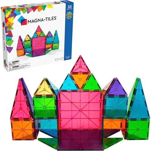 MAGNA-TILES Classic 32-Piece Magnetic Construction Set, The ORIGINAL Magnetic Building Brand
