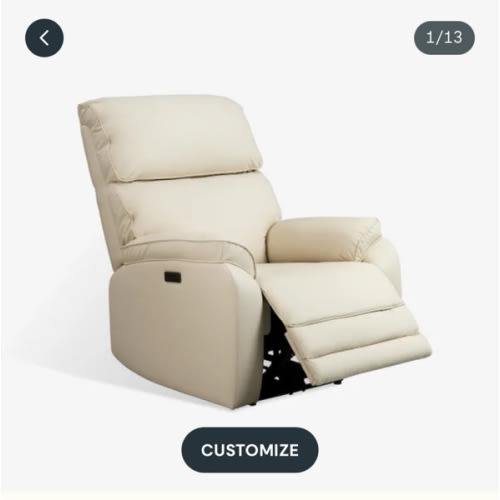X4 Power Recline with Massage and Heat in Color Cream | FlexiSpot US