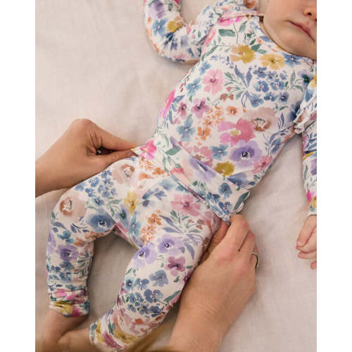 Tiny Blooms Fold Over Legging – Little Sleepies