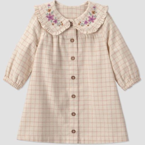 Carter's Just One You® Baby Girls' Embroidered Collar Dress - Ivory Newborn