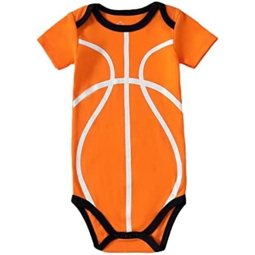 Chichoo Newborn Baby Football Baseball Soccer Sport Themed Jersey Outfit Infant Bodysuit Interlock 195 Gsm 0-24 Months