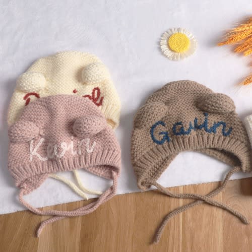 Baby Bear Hat,Handmade Personlized baby beanie,Crocheted Winter Hats,Children Knitted hats,Animal Beanies Winter Hats,Unisex kids Hat HA005