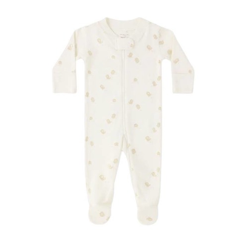 Zip Long Sleeve Sleeper Footie colour: CHICKS size: 6 - 12 MONTHS