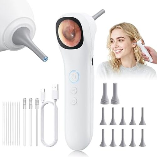 Otoscope Ear Camera with 1.21” Screen, 1080P Ear Scope with 4 LED Lights, Otoscope Camera for Adults, Support Photo & Video, Type-C Charging with Computers, Baby Essentials, Home Medical