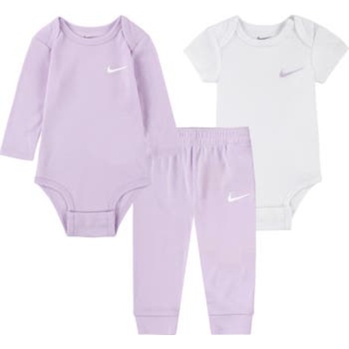 Solid 3-Piece Bodysuits & Joggers Set, 12M