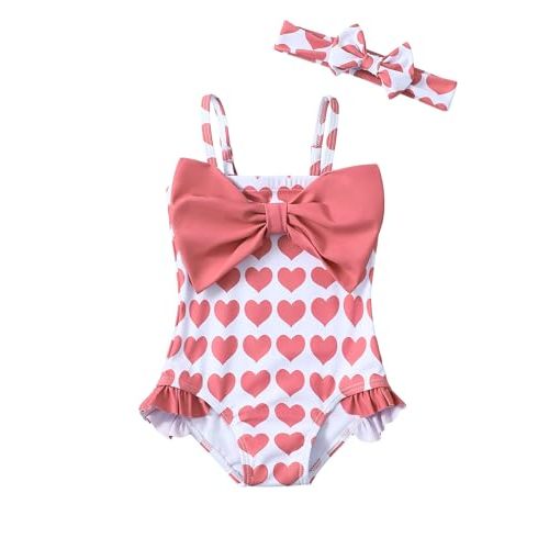 Mioglrie Toddler Baby Girl Swimsuit Infant Bathing Suits Summer Beach Swim Suit Newborn One Piece Swimwear for Girls