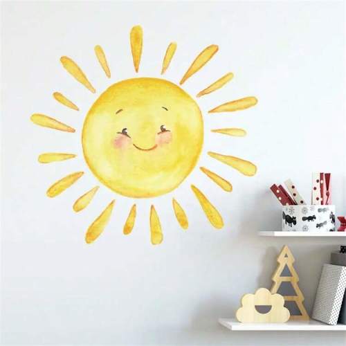 1pc Adorable Cartoon Wall Sticker - Perfect For Bedroom Or Home Entrance Decor! Baby Shower Family Decorations Gifts | SHEIN USA