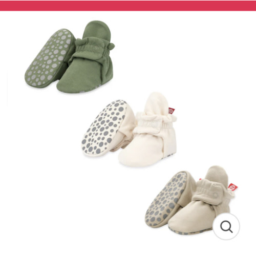 Organic Baby Booties Variety Pack - Olive/Cream/Khaki | Zutano