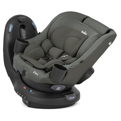 Chili Spin SI Rotating 2-in-1 Convertible Car Seat, Rear and Forward-Facing, No-Rethread Harness, Tested for Safety Standards (Evergreen)