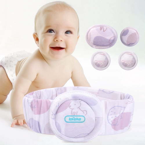 Lefeke Newborn Umbilical Hernia Belt, Baby Cord Band, Relieve Abdominal Pain, Adjustable size, Pink-L