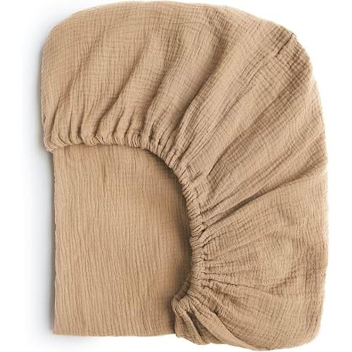 Cotton Newborn Lounger Cover, Removable Cover with Hidden Zipper Soft Baby Lounger Cover Round Lounger Slipcover for Infant Lounger Pillow (Only Cover) (Brown(Muslin))