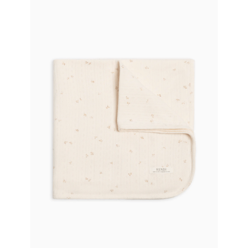 Brushed Back Pointelle Swaddle Blanket