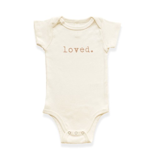 Loved - Organic Short Sleeve Baby Bodysuit