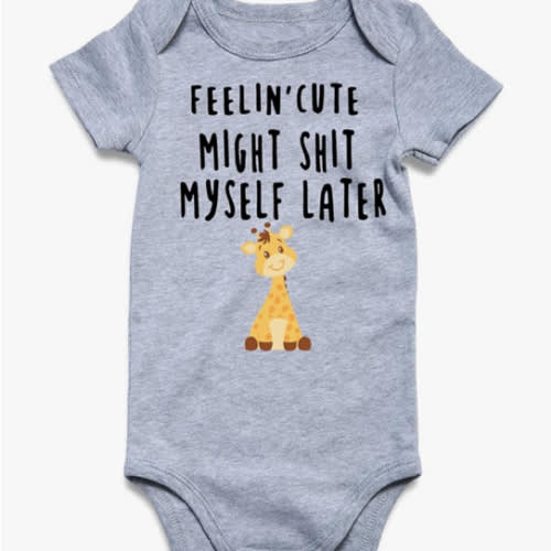 Funnycokid Baby Boys Girls Bodysuit Funny Newborn Romper Short Sleeve Infant Neutral Outfits Jumpsuit 0-12 Months
